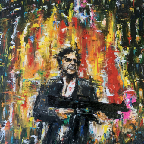 Scarface Say Hello To My Little Friend Contemporary Art Painting Marc van Rooijen Kunst Schilderij