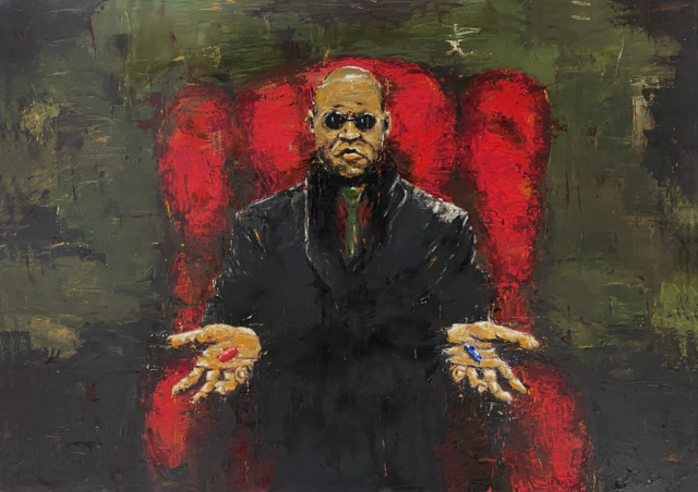 Morpheus The Matrix Contemporary Art Painting Marc van Rooijen Kunst Schilderij